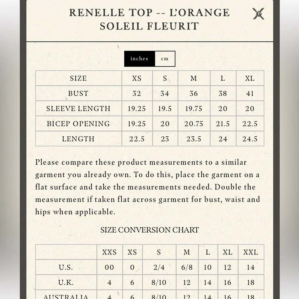 Doen The Renelle Top in L'Orange Soleil Fleurit - Picture 9 of 9